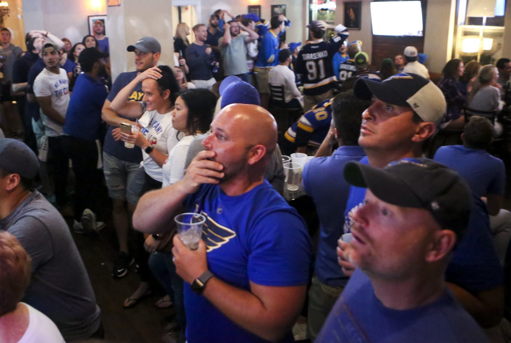Blues fans watch Game 5 win at Duke's